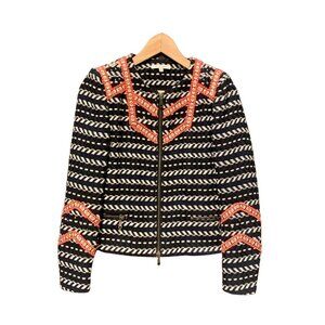Rebecca Minkoff Women's Multicolor Hawks Woven Jacket Size 2